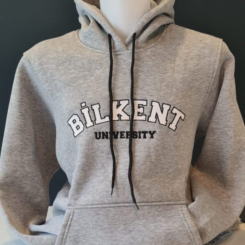 Kapüşonlu Gri Sweatshirt
