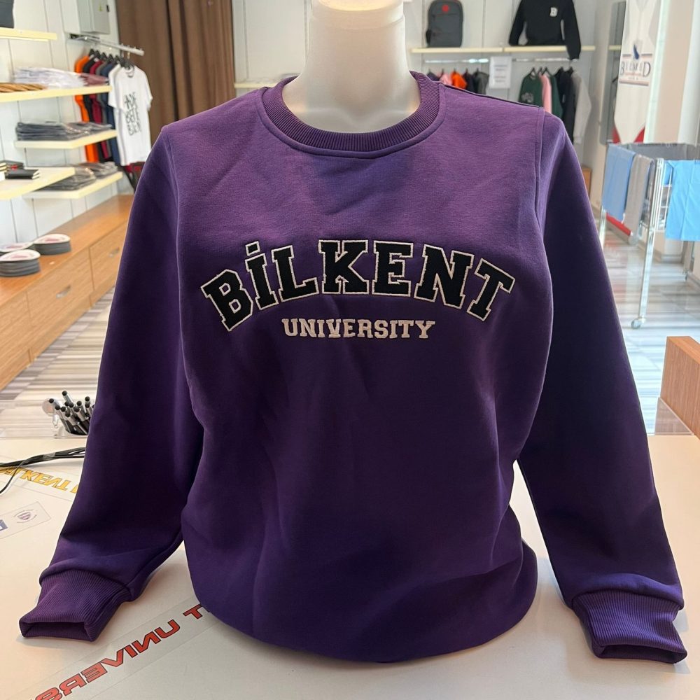 Sıfır Yaka Mor Sweatshirt